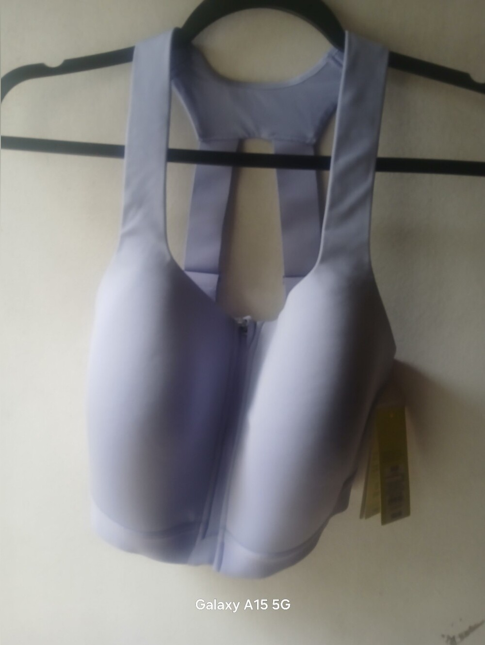 Light Lavender Front-Zip Sports Bra